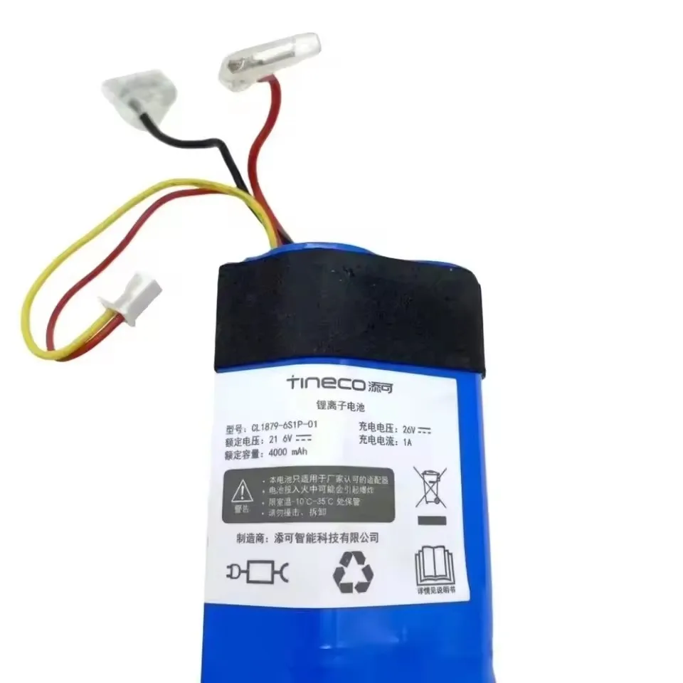 بطارية بديلة للمكنسة الكهربائية Tineco Floor ONE S3 Breeze اللاسلكية الرطبة والجافة 21.6 فولت 6000 مللي أمبير في الساعة ذات سعة عالية #2