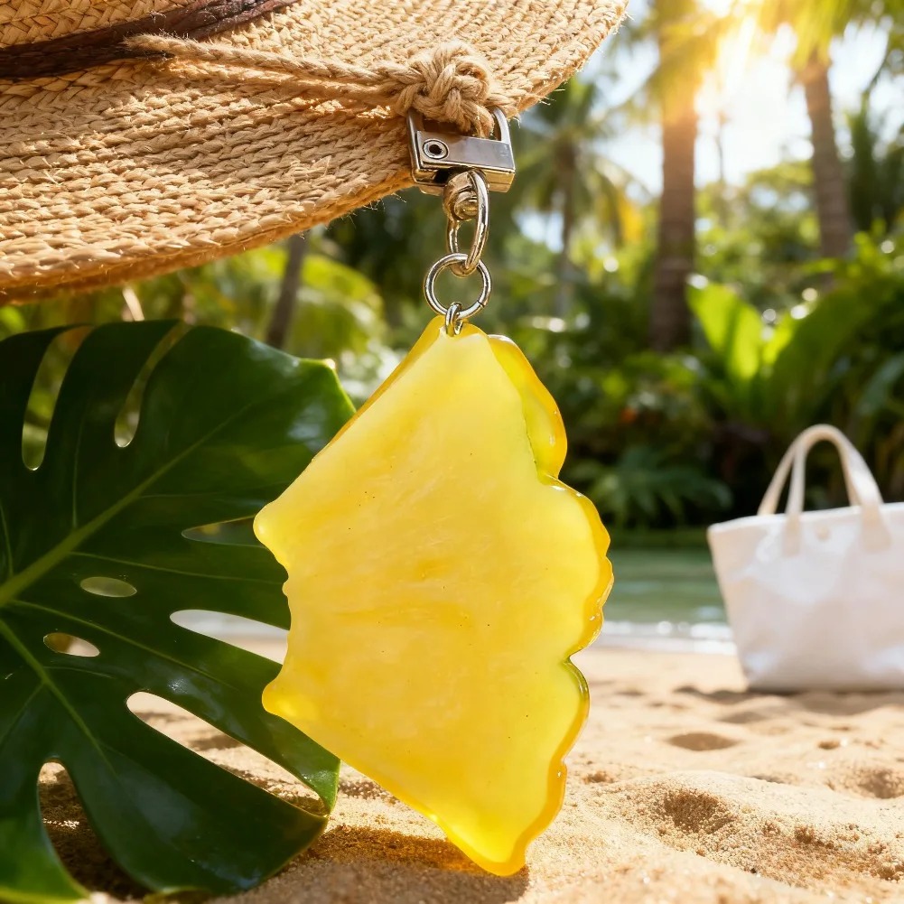 Creative Simulated Fruit Slice Keyring Acrylic Food Model Pendant Keychain for Women Backpack Handbag Funny Car Key Decor