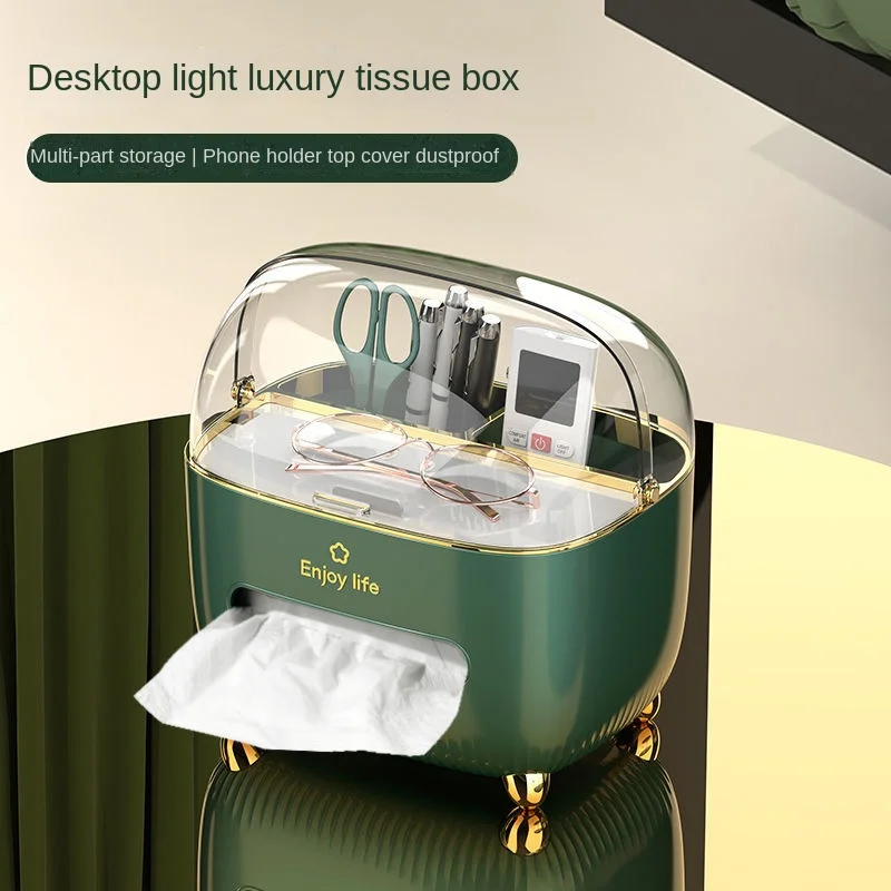 Household Tissue Box Living Room Coffee Table Restaurant Creative Light Luxury Simple Multi-function Remote Control Storage Box