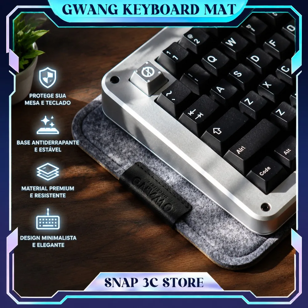 GWANG Cork Felt Mechanical Keyboard Mat Acoustic Sound Dampener Shock Absorption Pad for 60 Percent 75 Percent 80 Layout Custom