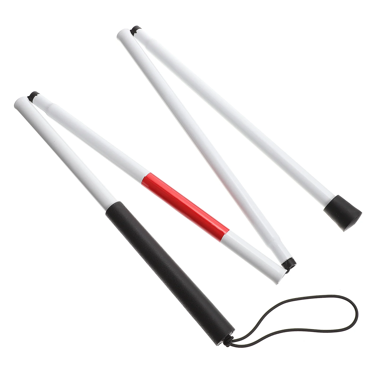 Walking Cane Stick Reflective Red Blind Guide People Supplies for Vision Impaired