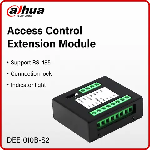 Dahua DEE1010B-S2 Access Control Extension Module Supports RS-485 Exit Button Electronic & Magnetic Locks 1 Lock Control  DC12V