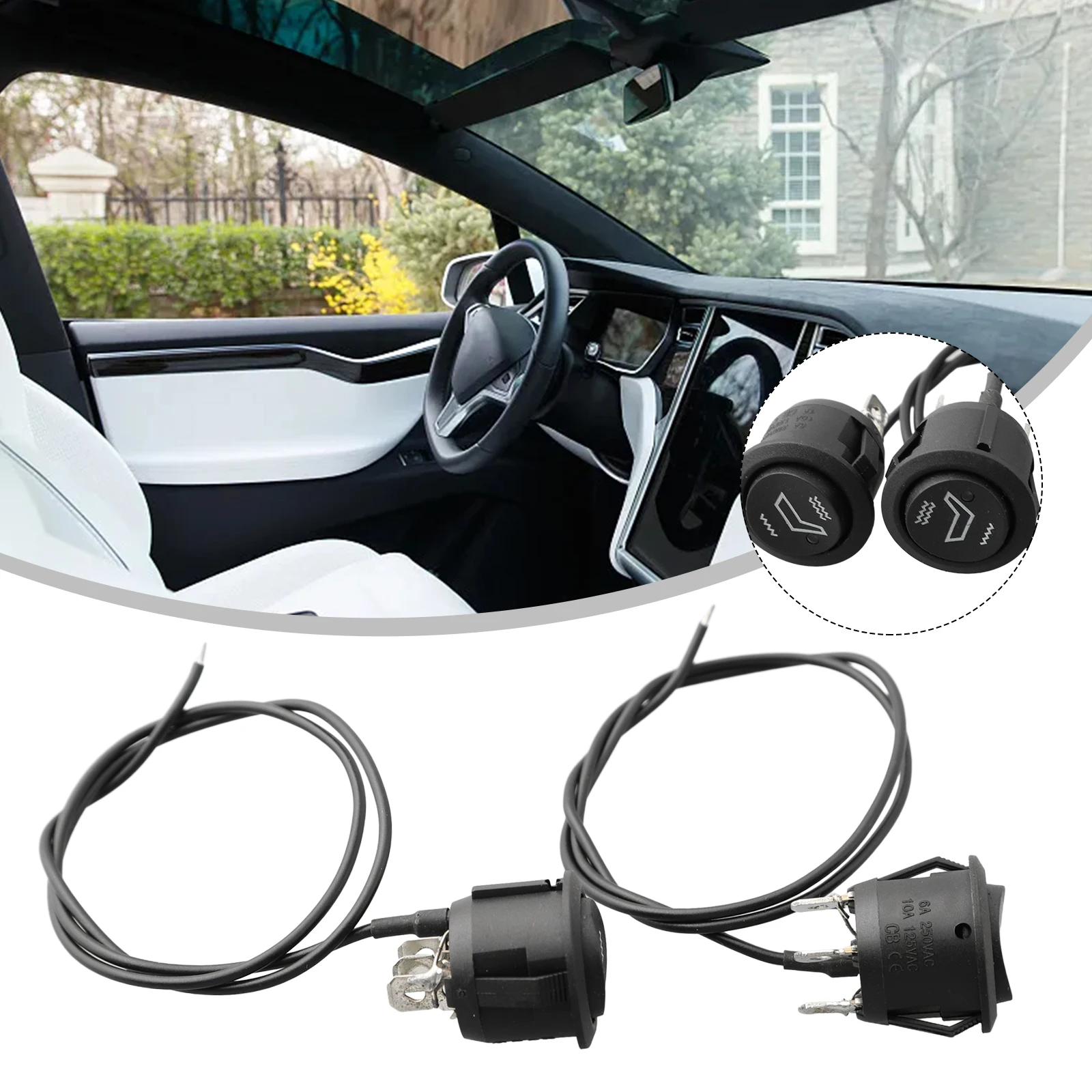 

Кулисный переключатель сидений с подогревом, аксессуары для мотоциклов, круглый рокер с подогревом, внедорожник, грузовик, автофургон, 12 В для всех автомобилей, управление Hi/Low Off