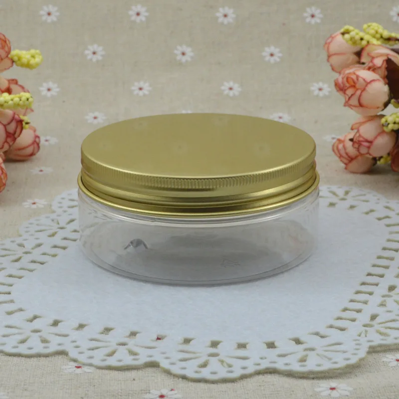 

150G clear plastic PET bottle pot tin jar moisture cream mask gel serum essence hair wax skin care Cosmetic Packaging