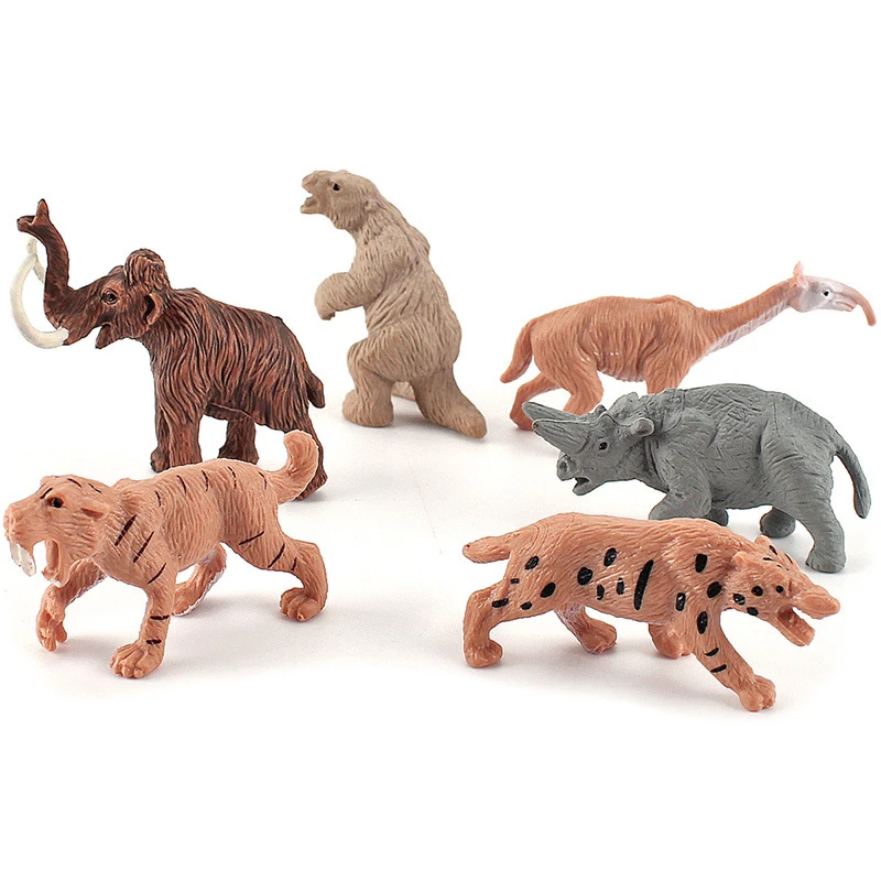 Simulation Human Evolution of Man Primitive Human Prehistoric Life and Animal Model Historical Educational Figurine Toy Kid Gift