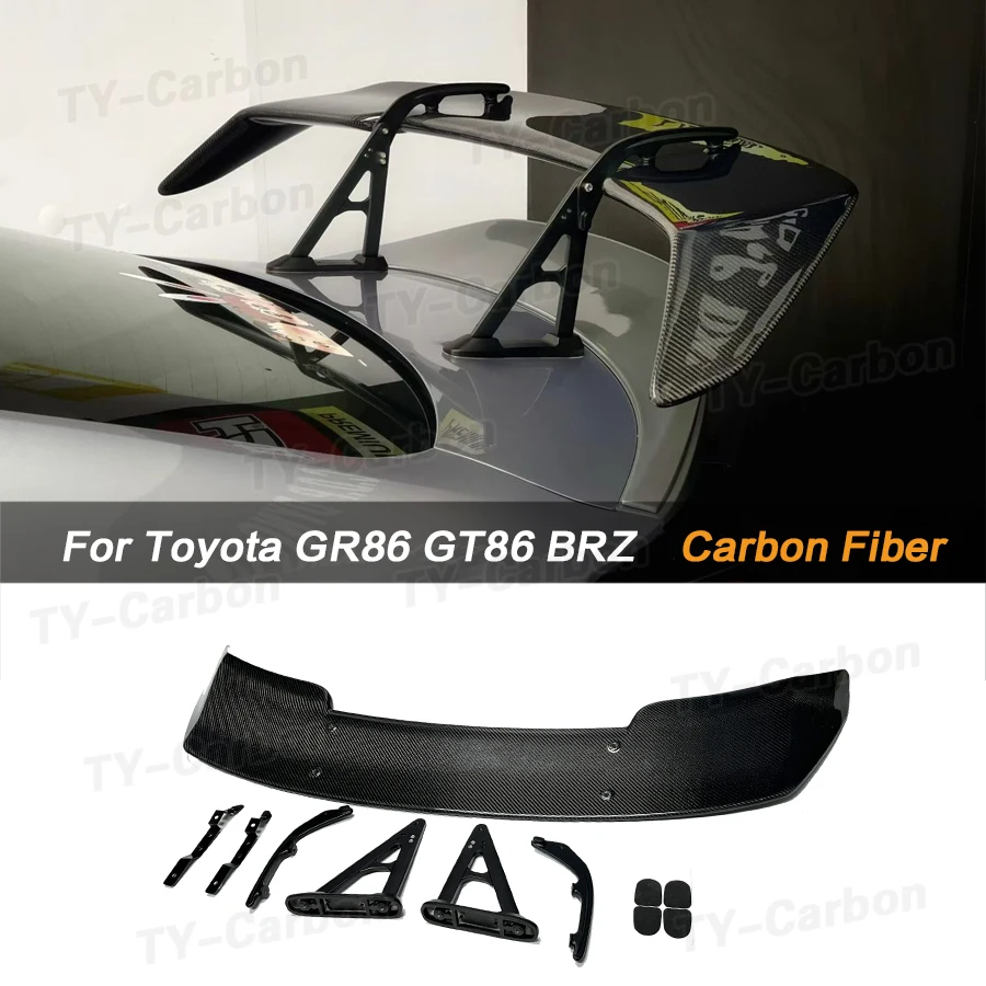 

For Subaru BRZ Toyota GR86 GT86 Rear Spoiler Wing Real Carbon Fiber Car Trunk Lid Spoiler Splitter Lip Trim STI Style FRP 2012+