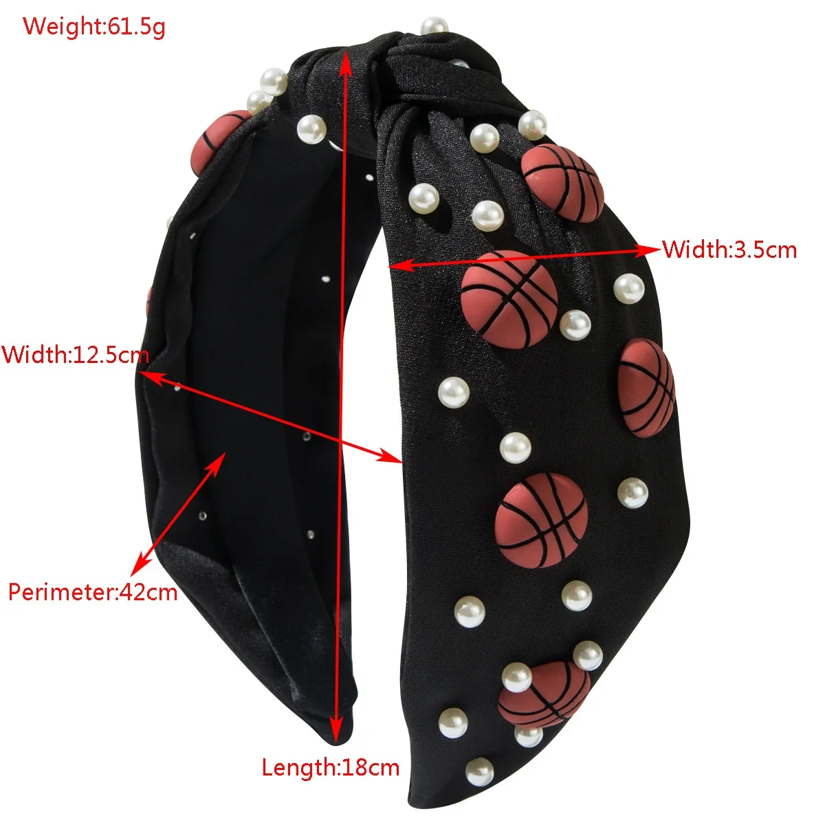 Hot Sale Fashion Sports Basketball Pearl Headband Headgear Youth Vitality Hair Accessories Women