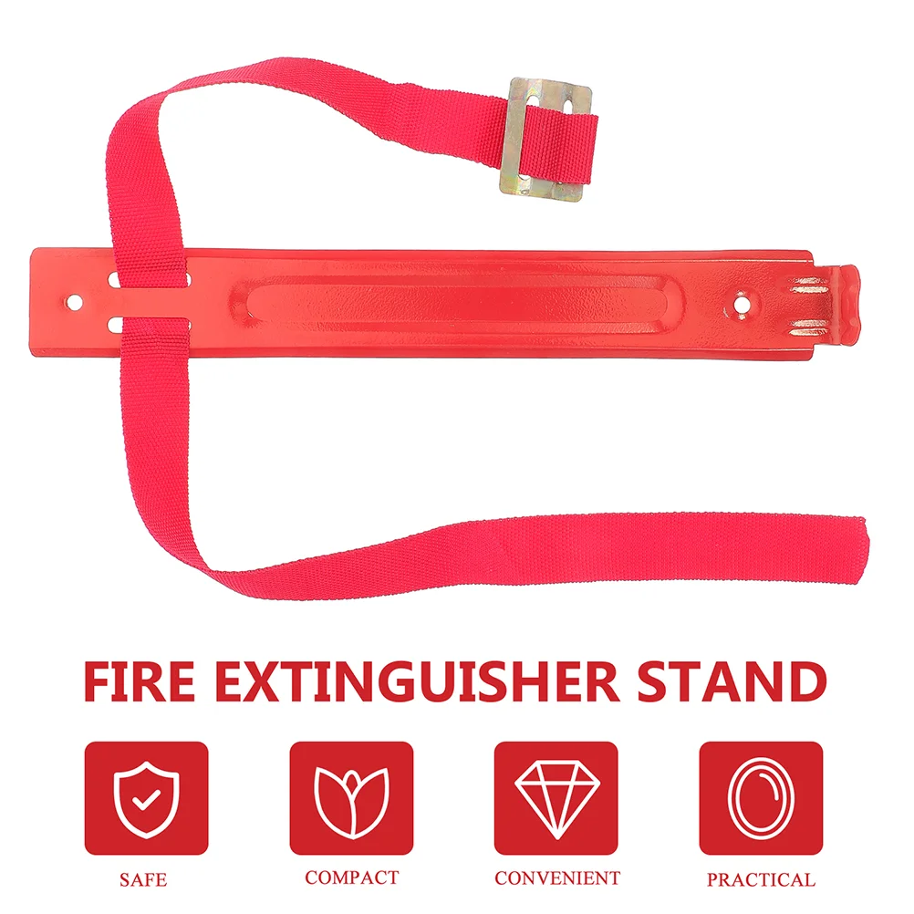 2 Pcs Fire Extinguisher Hook Hooks Wall Mount Bracket Wall-mounted Red Iron Utv Lanyard