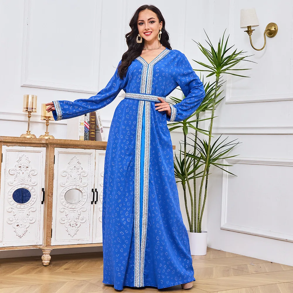 

Women's Muslim Robe Women's Long Dress Fashion Elegant Party Evening Dress