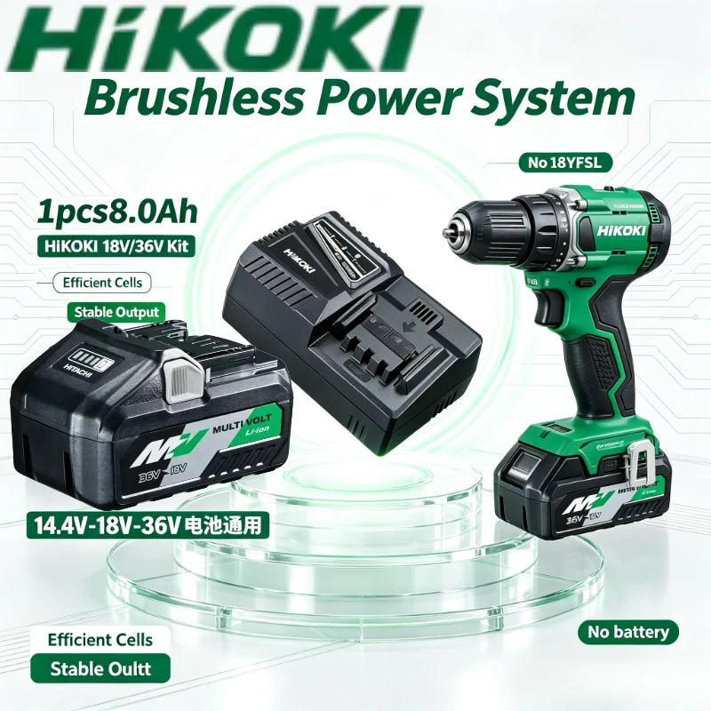 Power Tools Hikoki - Baterai HiKOKI 8.0Ah asli, dilengkapi dengan