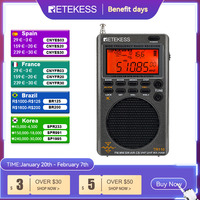 Retekess TR110 Radio FM Receiver Portable Shortwave Radios AM FM All Waves Band CB AIR Band Ham Radio SW MW LSB VHF UHF For Gift