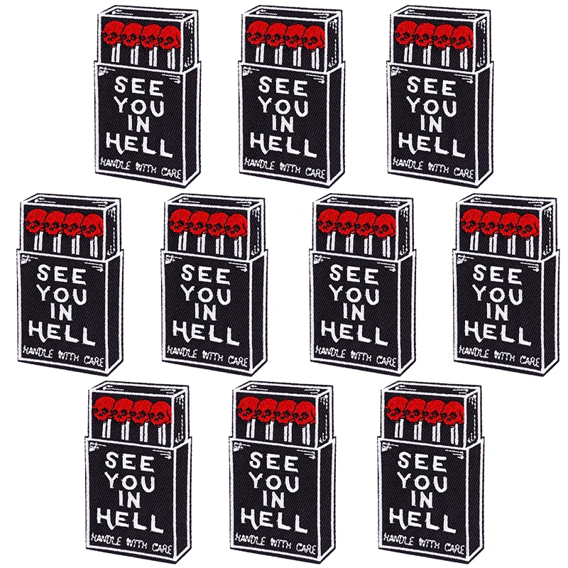 Parche bordado termoadhesivo punk Rebel – Pack 10 para chaqueta o chaleco - imagen 2