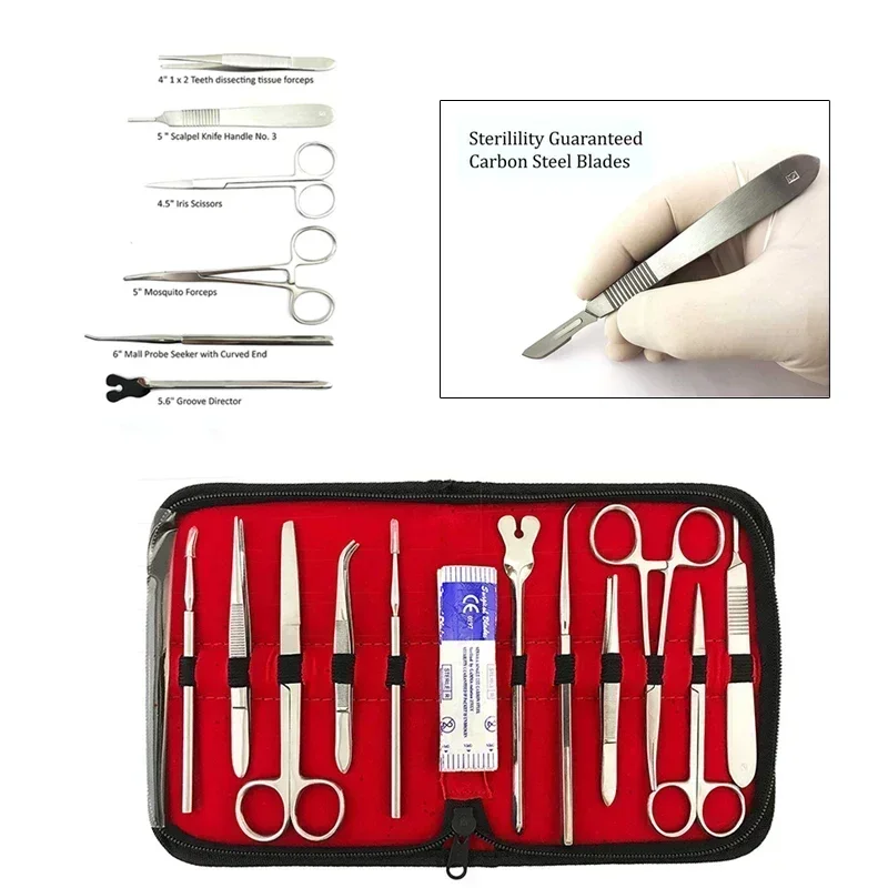 22Pcs/Kit Medical Surgical Students Suture Practice Kit with Surgical Training Kit Dissection Instruments Suture tool