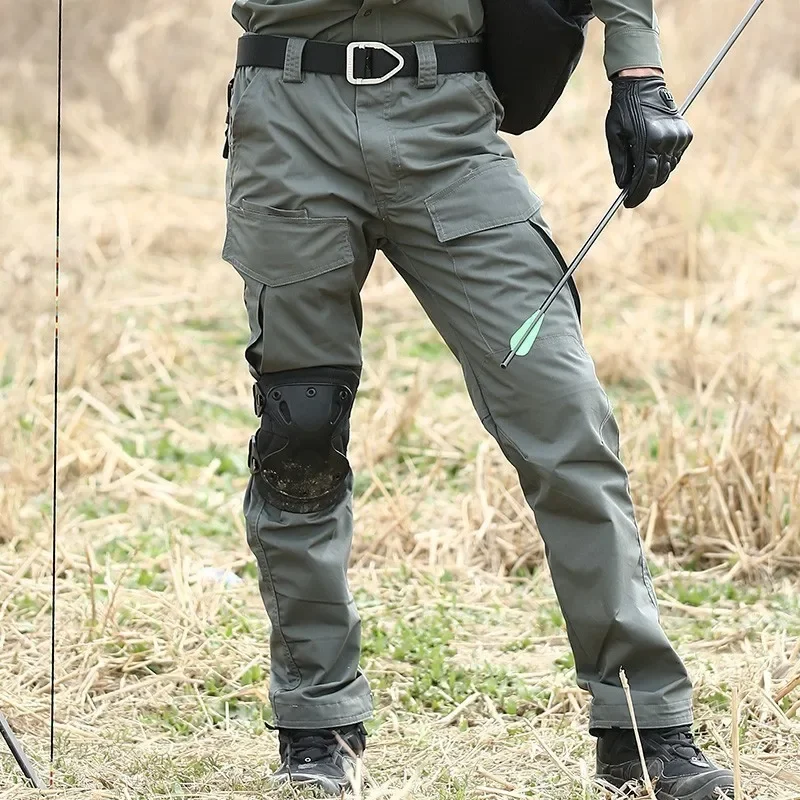 Outdoor Waterproof Combat Training Trouser Overalls Men Hiking Hunting Climbing Camo Breathable Multi Pocket Tactical Cargo Pant