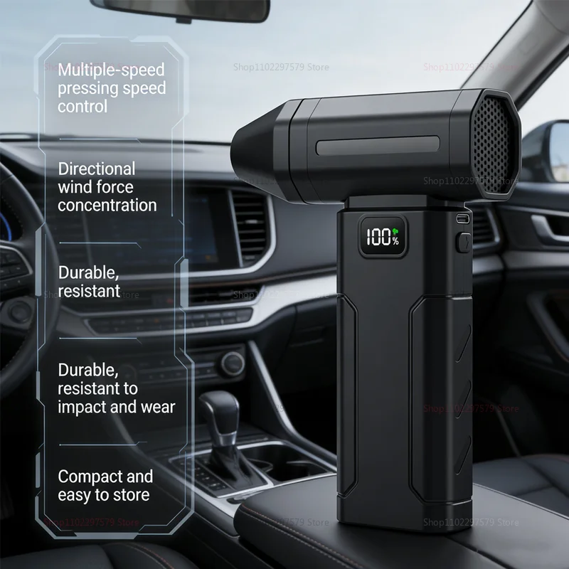 

Регулируемый мини-воздуходувка для удаления пыли и снега, мощный высокоскоростной очиститель с 6 режимами работы, пневматический пылесос для автомобиля, компьютера, клавиатуры, уборки дома