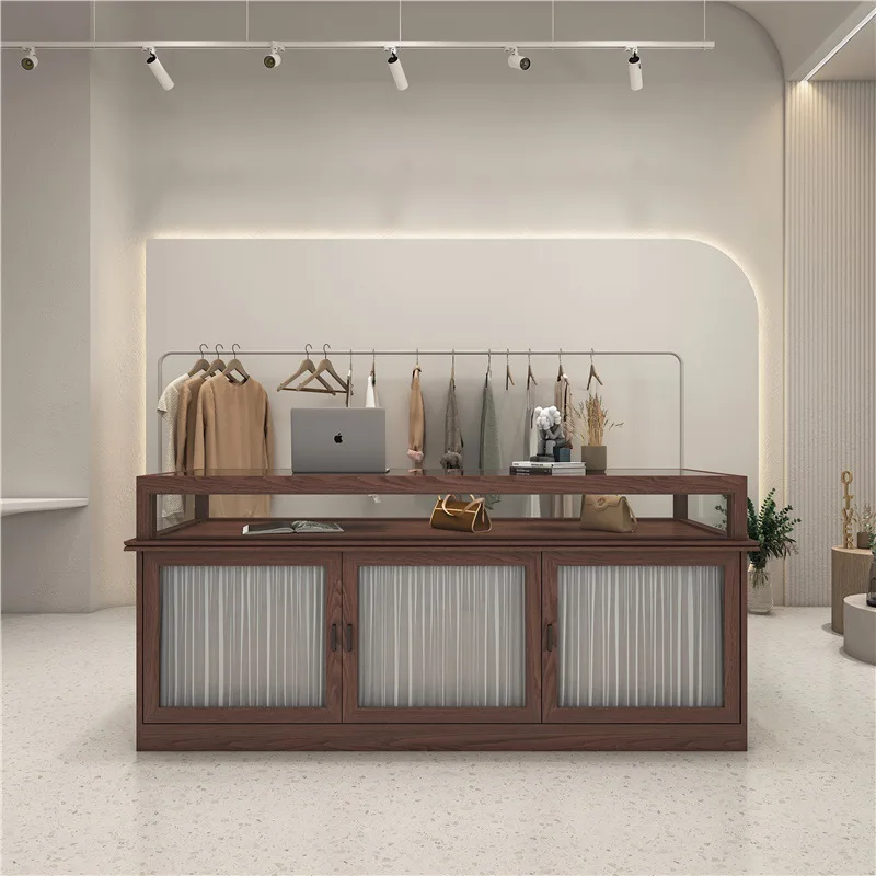 

French Retro Reception Desks Large Capacity Simple Storage Reception Desks Clothing Store Office Furniture Zum Empfang YS40CC