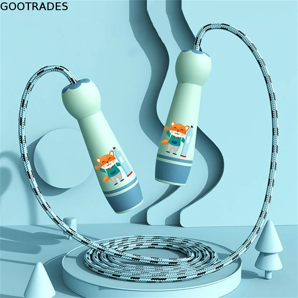 Lovely Adjustable Child Jumping Rope Fillet Design Colourful Skipping Ropes Training Cotton Rope Kids Jump Rope Sport Fitness