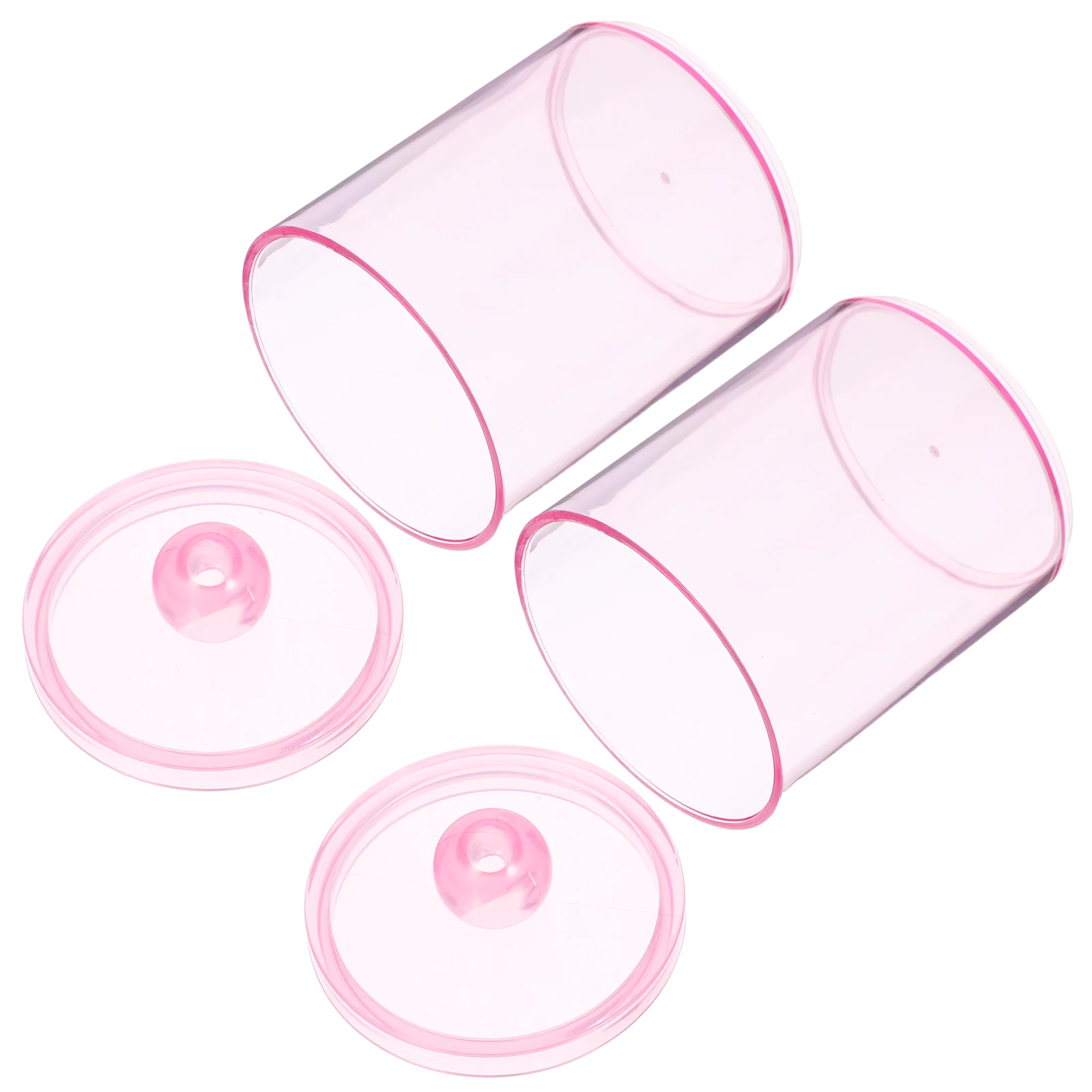 

2Pcs Storage Box Transparent Sealed Lid Bathroom ganizer Cotton Swab Holder Pads Vanity Desk Material