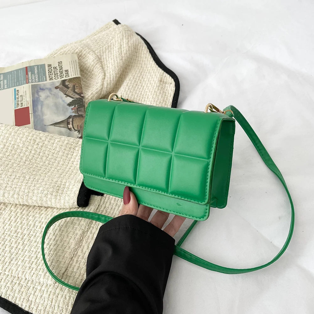 

Женские квадратные сумки через плечо из искусственной кожи цвета шоколада, модные маленькие сумки с клапаном