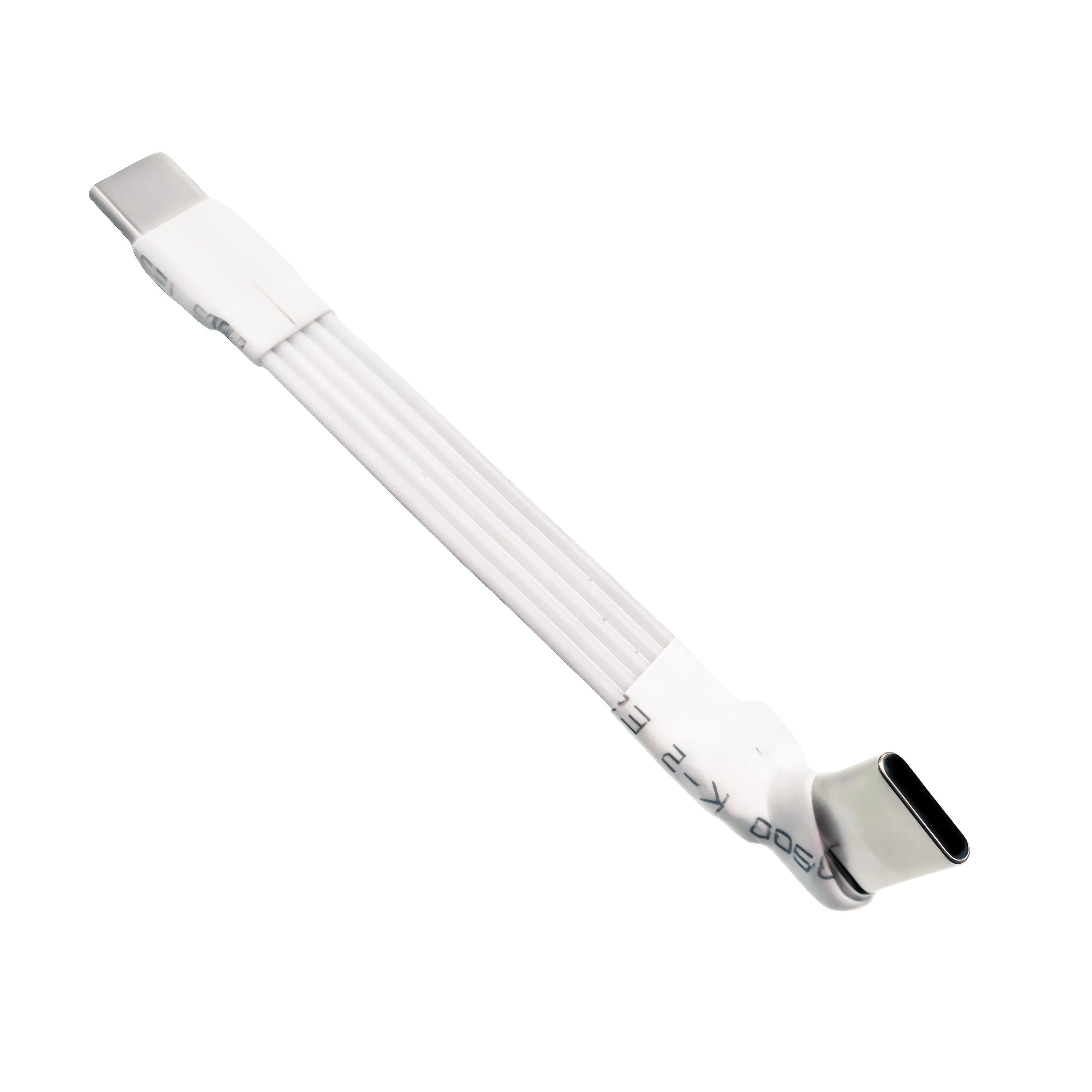 

0.1M-2M USB 2.0 Type C to Type C Flat Extension Cable Folding 90° Angle USB-C Male Female FPC FPV Aerial Photography Cord 5CM