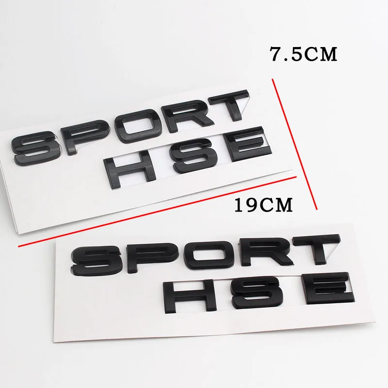 3D ABS Logo Sport HSE Emblem Letters Car Trunk Badge Discovery Sport HSE Sticker Accessories