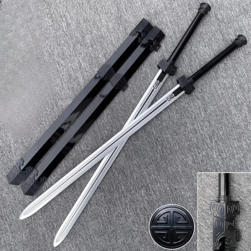 

101cm Bamboo Sword Han Sword Solid Wood Ancient Style Props with Sheath Training