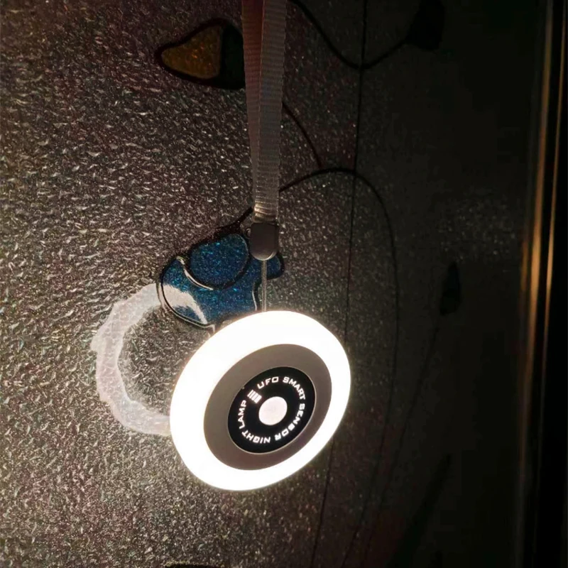 LED Smart Human Body Sensor Night Lamp Emergency Automatic Lighting USB Charging Wireless Magentic Suction Use Night Light