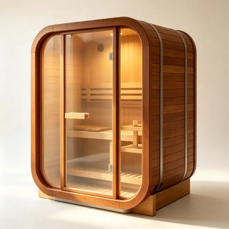 Custom Luxury Sauna Cabin Solid Wood Indoor Outdoor Heat Room Hotel Resort Gym Spa Wellness