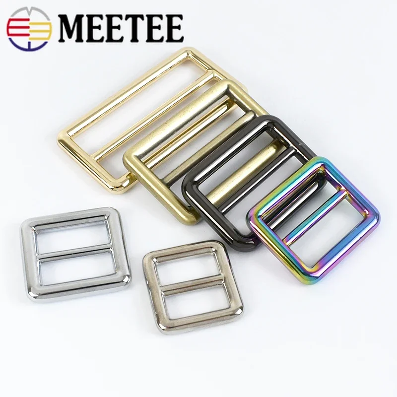 5Pcs 12-50mm Metal Ring Buckle for Bag Strap Backpack Belt Buckles Clasp Webbing Tri-Glide Slider Adjust Hooks DIY Accessories