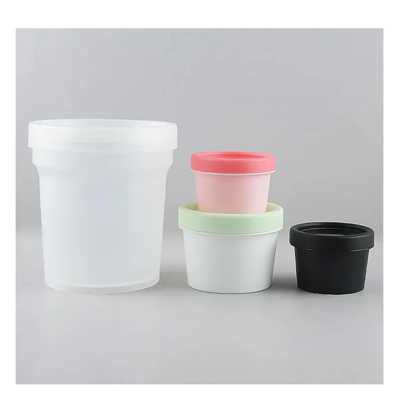 30g-200g Cream Cosmetic Box Straight Bucket Mask Bowl with Inner Lid Bottle Round Plastic PP Facial Body Portable Face Sub Jar