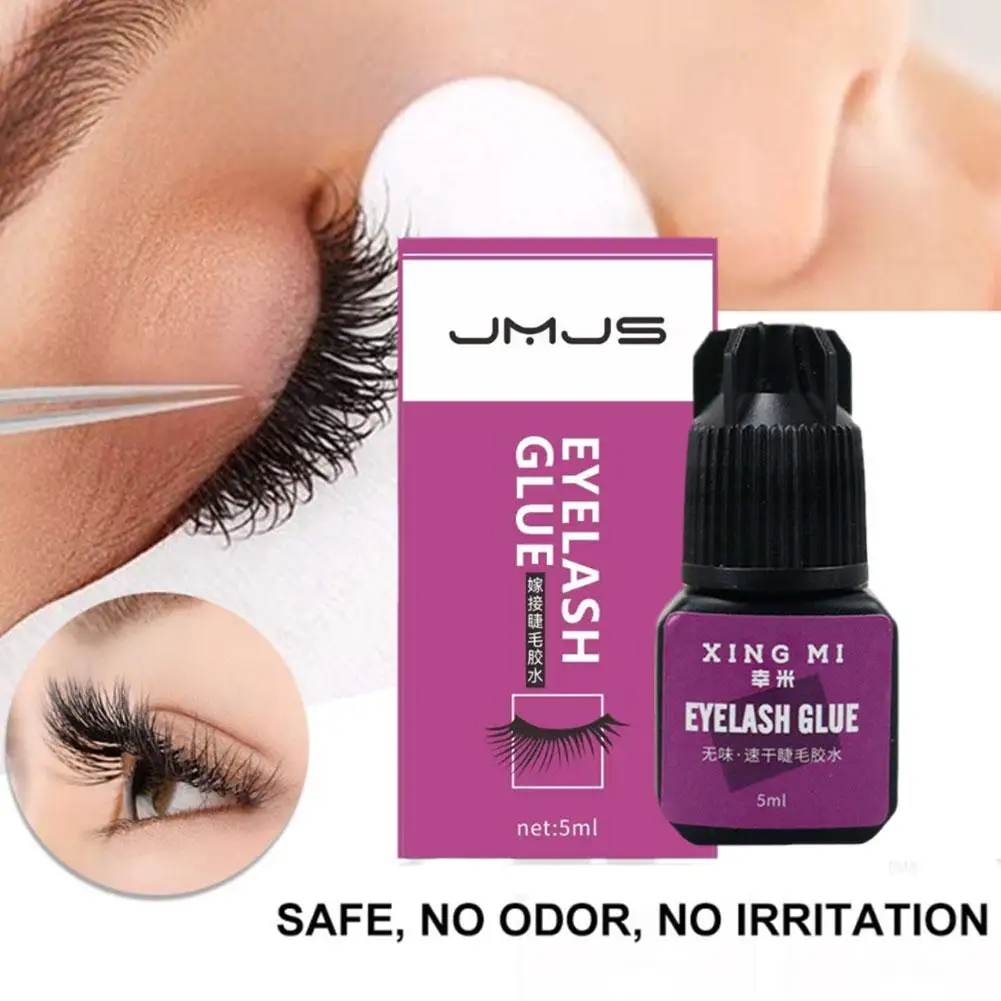 Colle adhésive forte pour extensions de faux-cils, 5ml, 1 seconde, séchage rapide, sans colle, maquillage, vison irritant, paupière noire