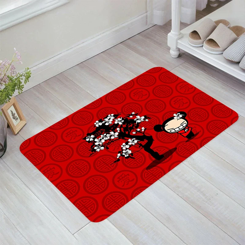 

Cute Cartoon Pucca Floor Mat Room Rugs Carpet Entrance of House Home Kitchen Rug Carpets Balcony Foot Doormat Door Mats Bathroom