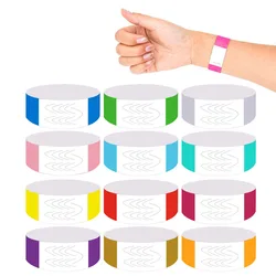 500pcs Paper Wristbands for Events Neon Party Wristbands Colored Wristbands Waterproof Synthetic Paper Club Arm Bands
