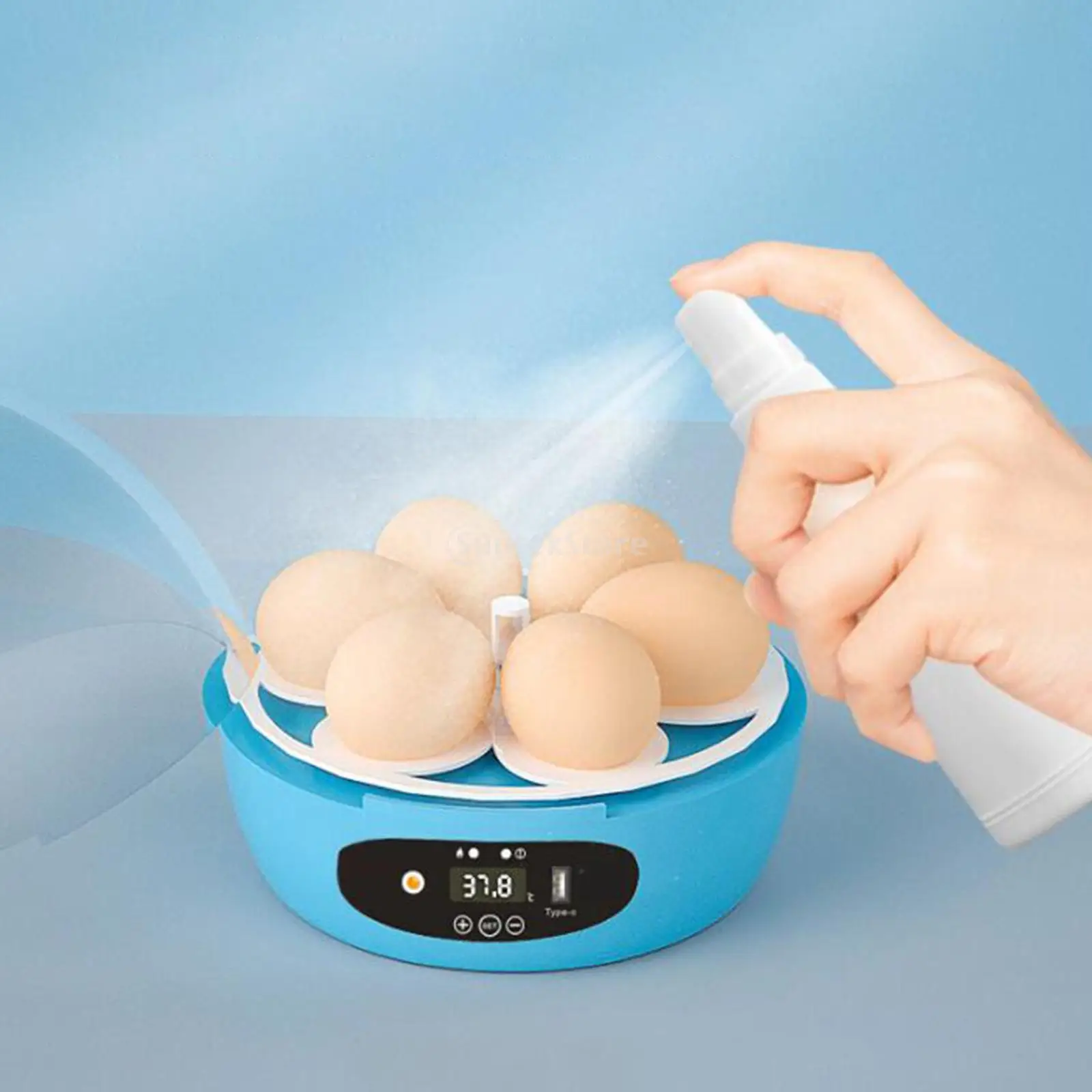 6Eggs Automatic Eggs Incubator Digital USB Incubator for Chicken Birds Duck Goose  Turning Temperature Control Breeder