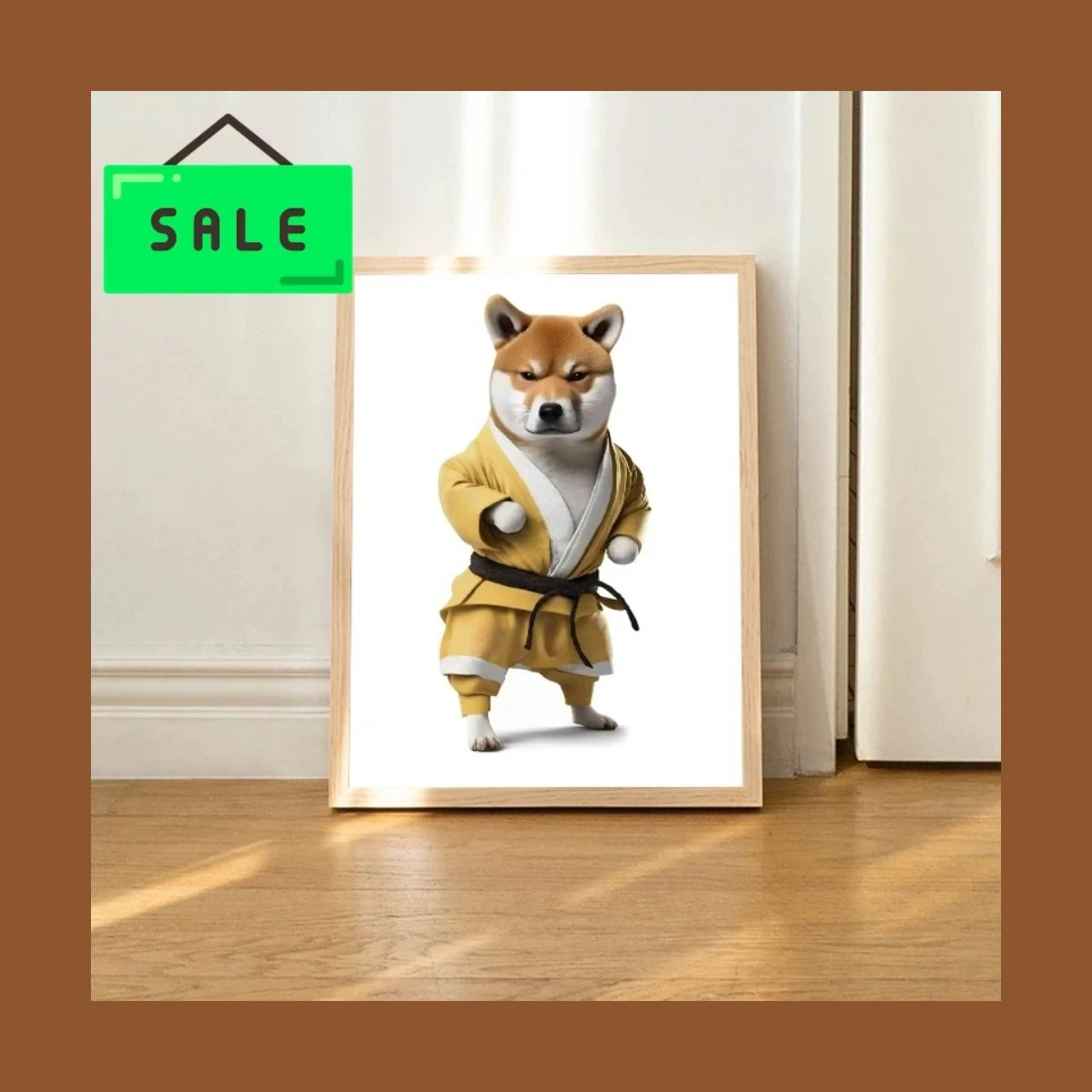 Cute Style Karate Superb Animals Poster Art Canvas Painting Nordic Prints Cat Dog Pets Wall Painting Kids Room Home Decoratio