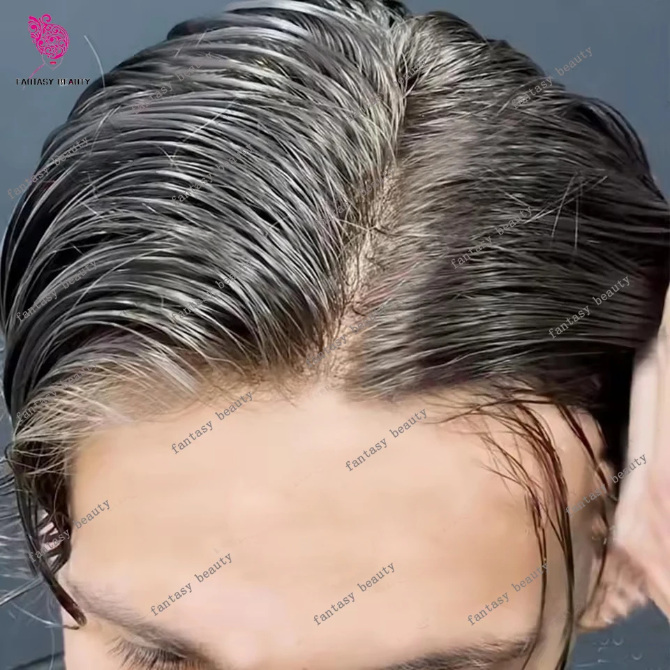 

Натуральный оттенок Cool Brown (холодный коричневый) # 4 # Мужской парик-накладка из 100% натуральных волос, реалистичный, тонкий, HD-качество, цвет 1B40/1B80 (серый/черный)