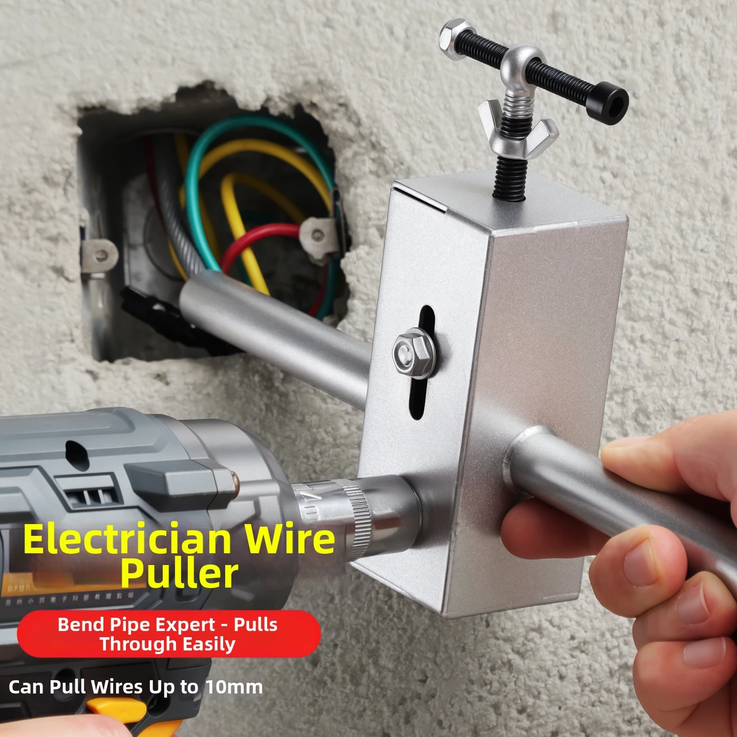 FOR SEMI  Automatic Wire Puller Handheld Electrician Tool For PPR PVC PU PE Pipe Threading Work Electrician Hand Tool Kit