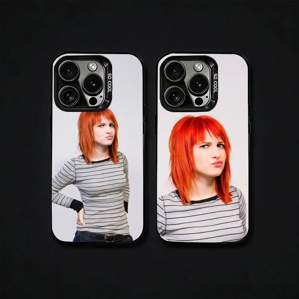 Чехол для телефона с изображением певицы Хейли Уильямс для iPhone 17, 16, 15, 14, 13, 12 Pro Max, черный матовый противоударный чехол-накладка
