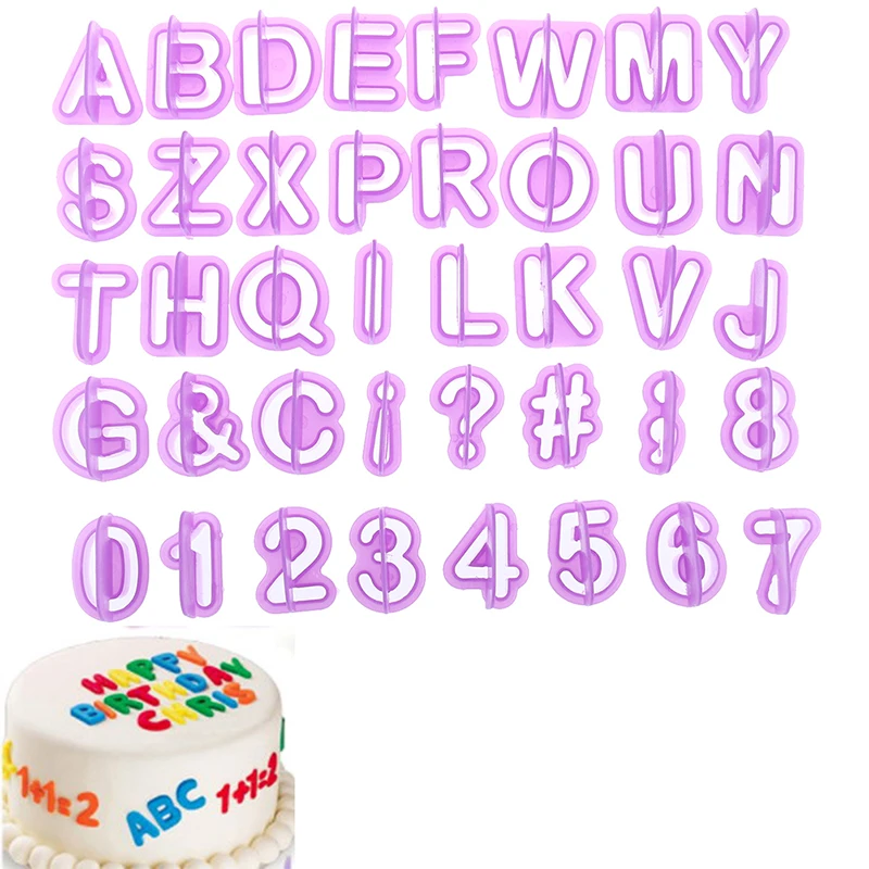 Keksform alpha numerische Keksform Alphabet Nummer Buchstaben form Küche Keks Backform 40 Stück DIY Dekorations werkzeug