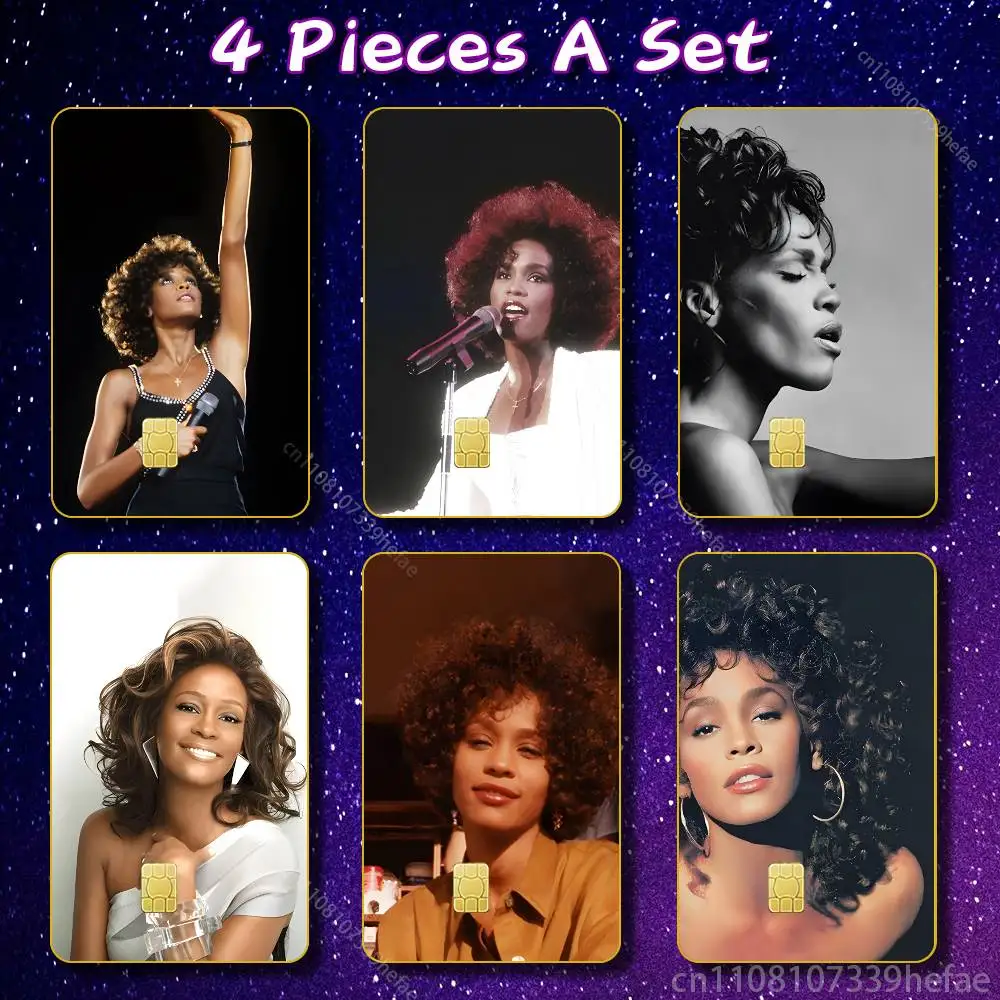 

W-Whitney H-Houston Sticker Case For Credit Bank Subway ID Decorative Self-adhesive Card Cover Skin