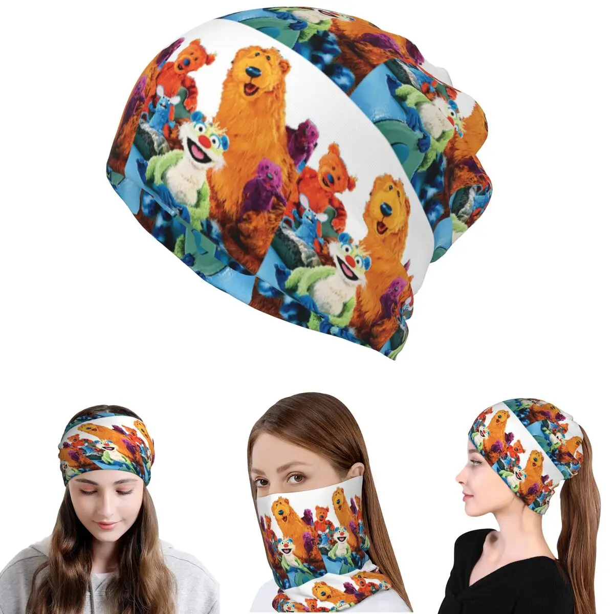 

Bear In The Big Blue House Bandana Neck Gaiter Wrap Scarf Multifunction Face Mask Beanies Hat Unisex Adult Windproof