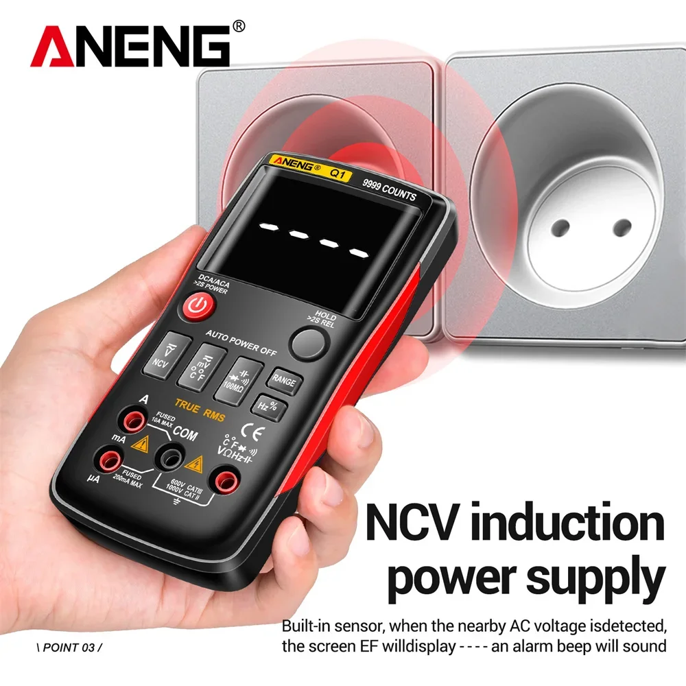 ANENG Q1 Digital Multimeter 9999 Analog Tester True RMS Professional Multimetro DIY Transistor Capacitor NCV Testers Lcr Meter