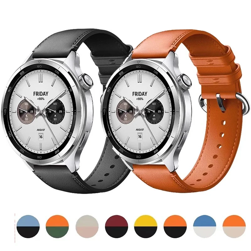 22 mm Lederarmband für Xiaomi Watch S4 S3/S2/S1 Active Soft Armband für Uhrenfarbe 2/1 Sport Series Bandzubehör