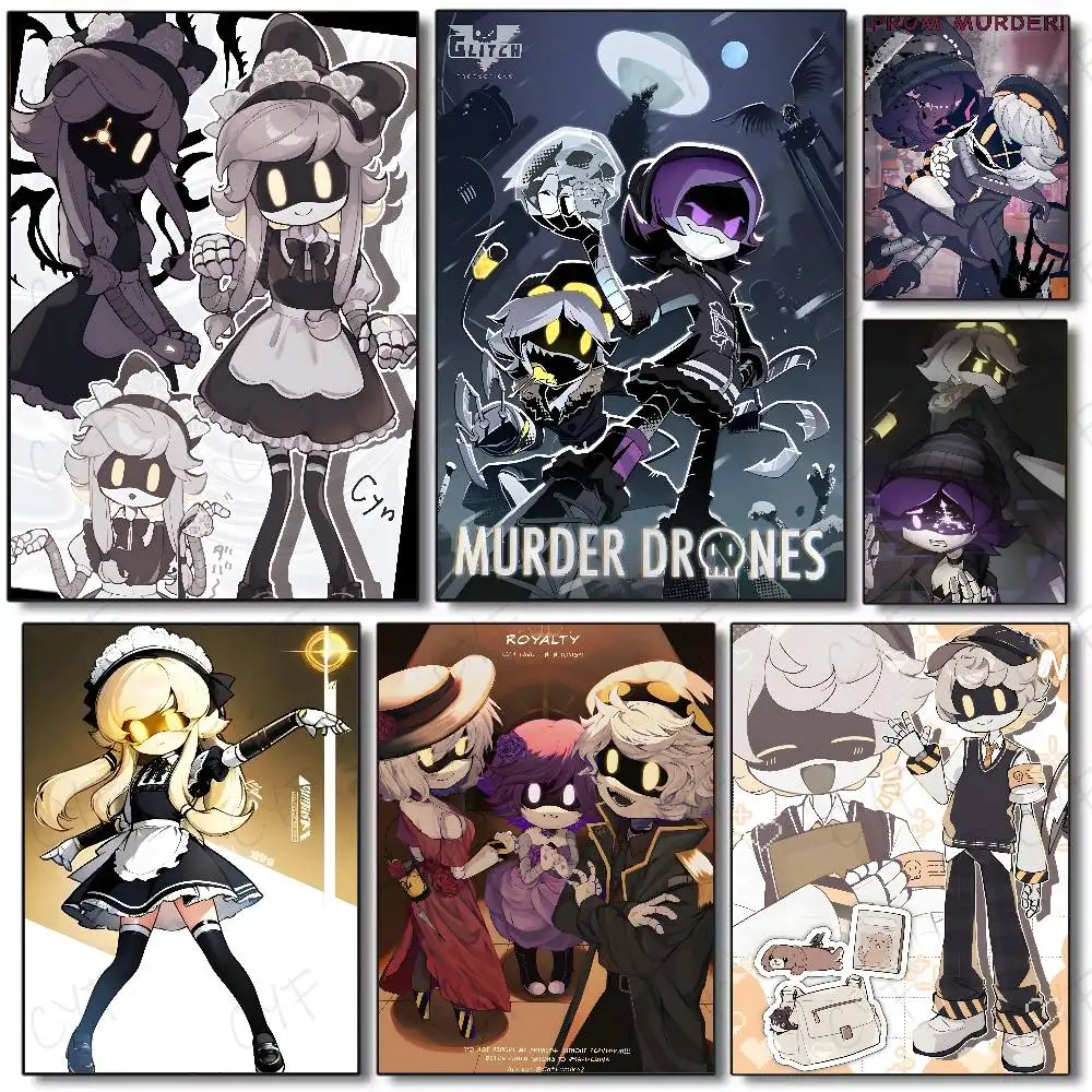 Póster de juego M-Murder D-Drones, arte de pared de salón, decoración de habitación de garaje, pegatinas de decoración de habitación de impresión de papel a prueba de agua