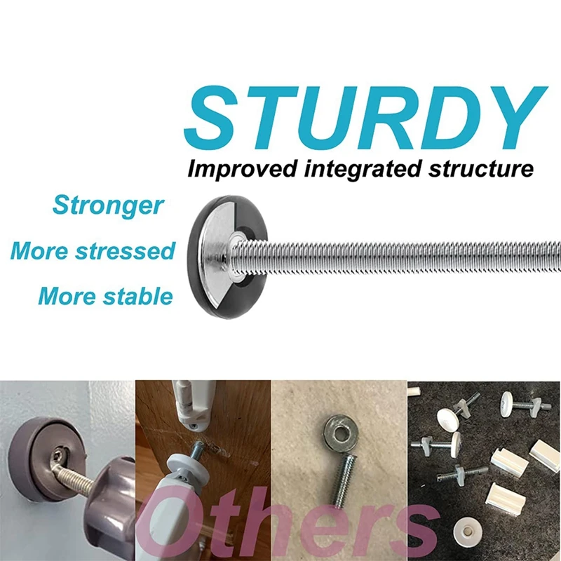 Gate Threaded Spindle Rod Parts Kit For Pet & Dog Pressure Mounted Safety Gates - Screws Rods Adapter Bolts