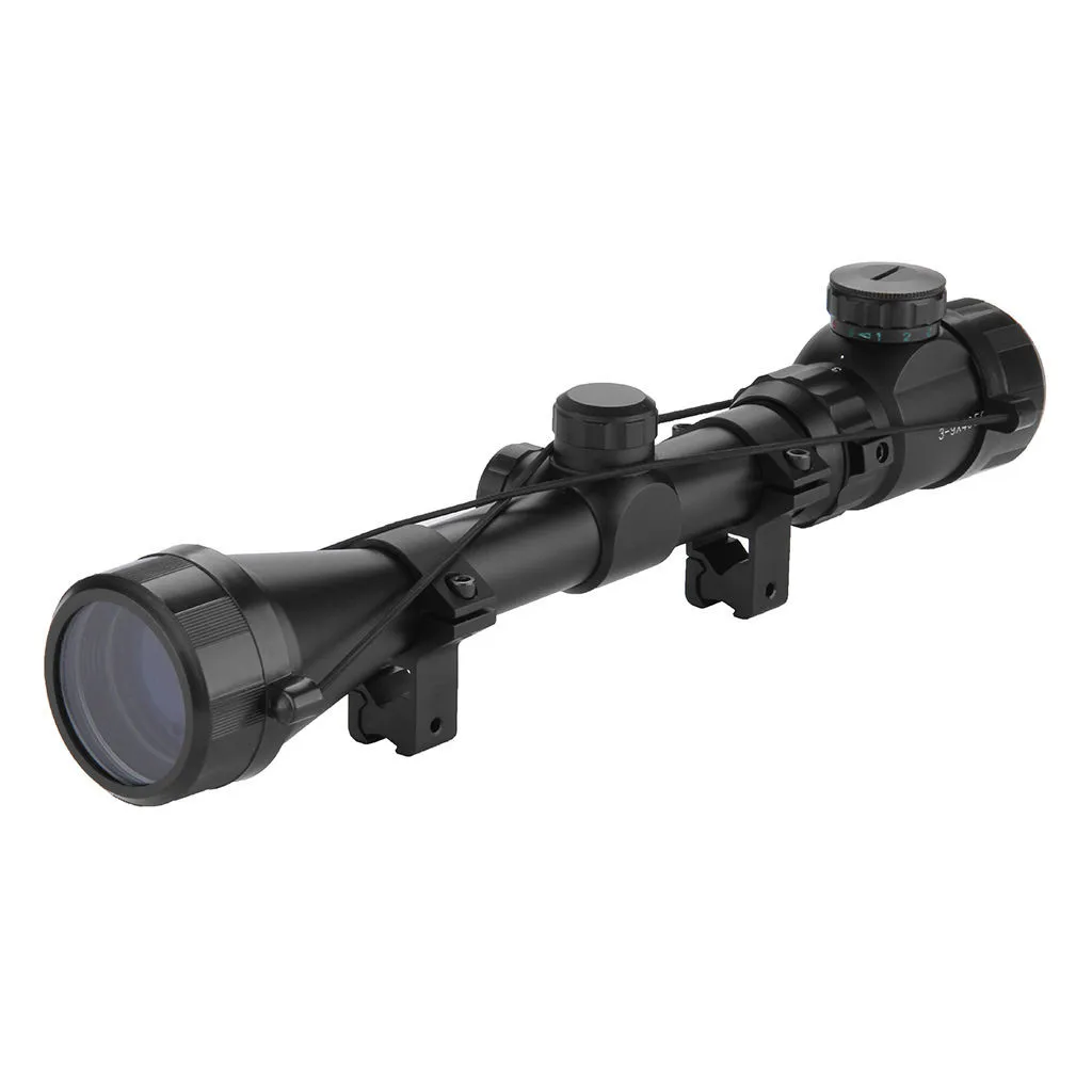 Imagem -03 - Âmbito Iluminado do Rifle de Caça Vermelho e Verde Brilho 11 mm 20 mm Mount 3-9x40eg