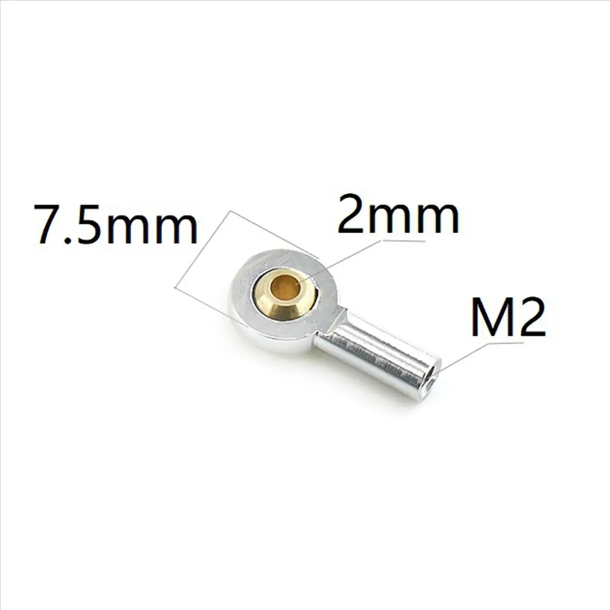 

20 шт. металлических шарнирных соединителей M2 для рулевых тяг, шарнирных опор и тяг рулевого управления для радиоуправляемых моделей автомобилей и лодок, серебристые