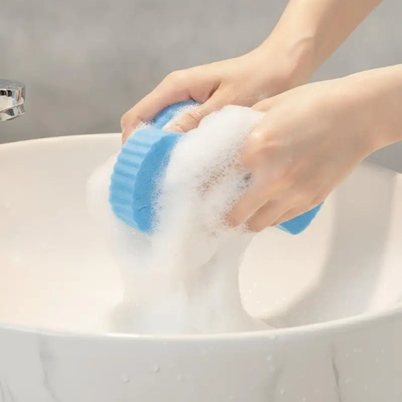 Durable Exfoliating Bath Sponge Non-Tear Body Scrubber Deep Cleansing Shower Tool for Long Term Home Bathroom Use