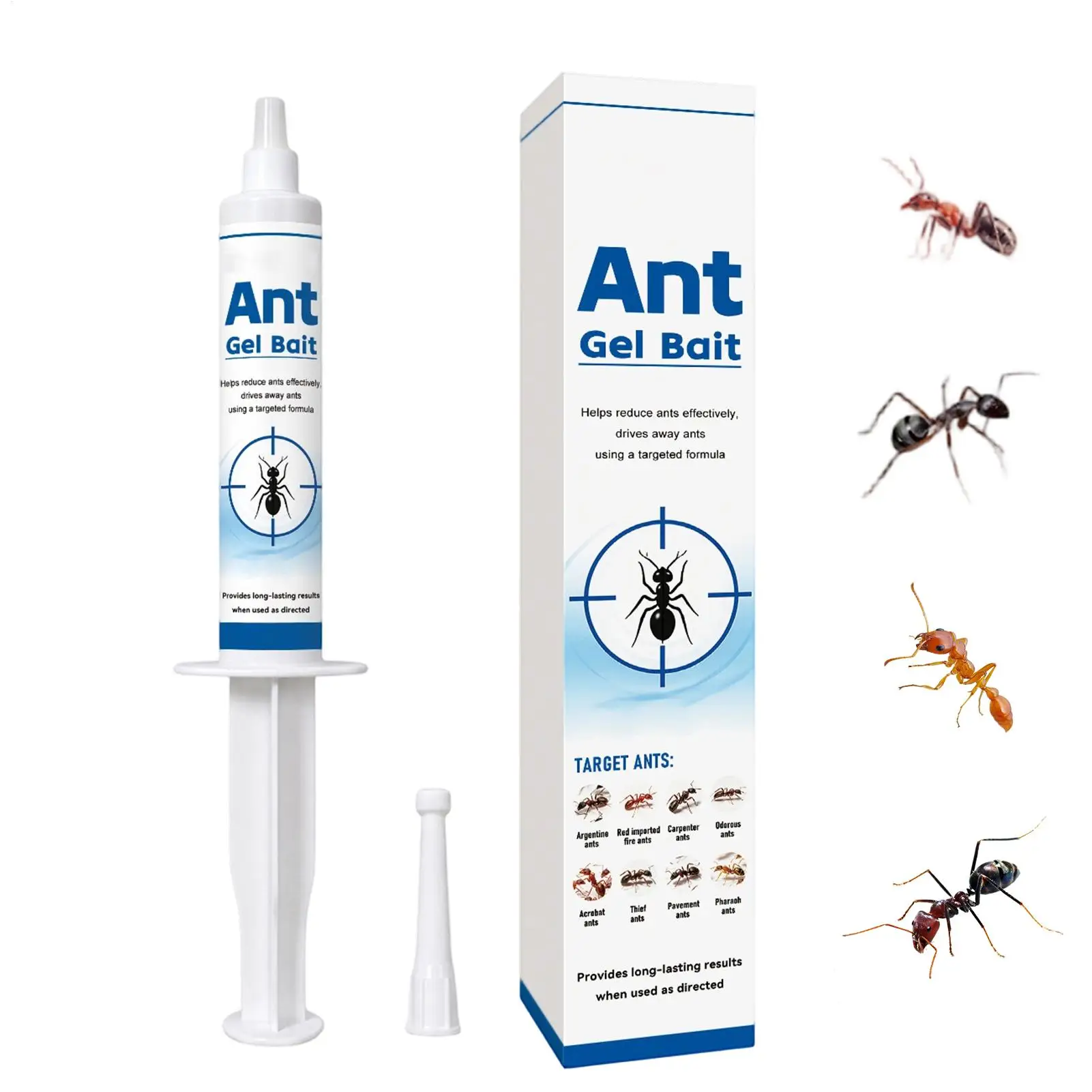 Ant Gel Bait Compact Attractive Solution 25g Indoor Anti-Ant Bait for Counter Cabinet Bathroom Tile Grout Corners Wall Cracks