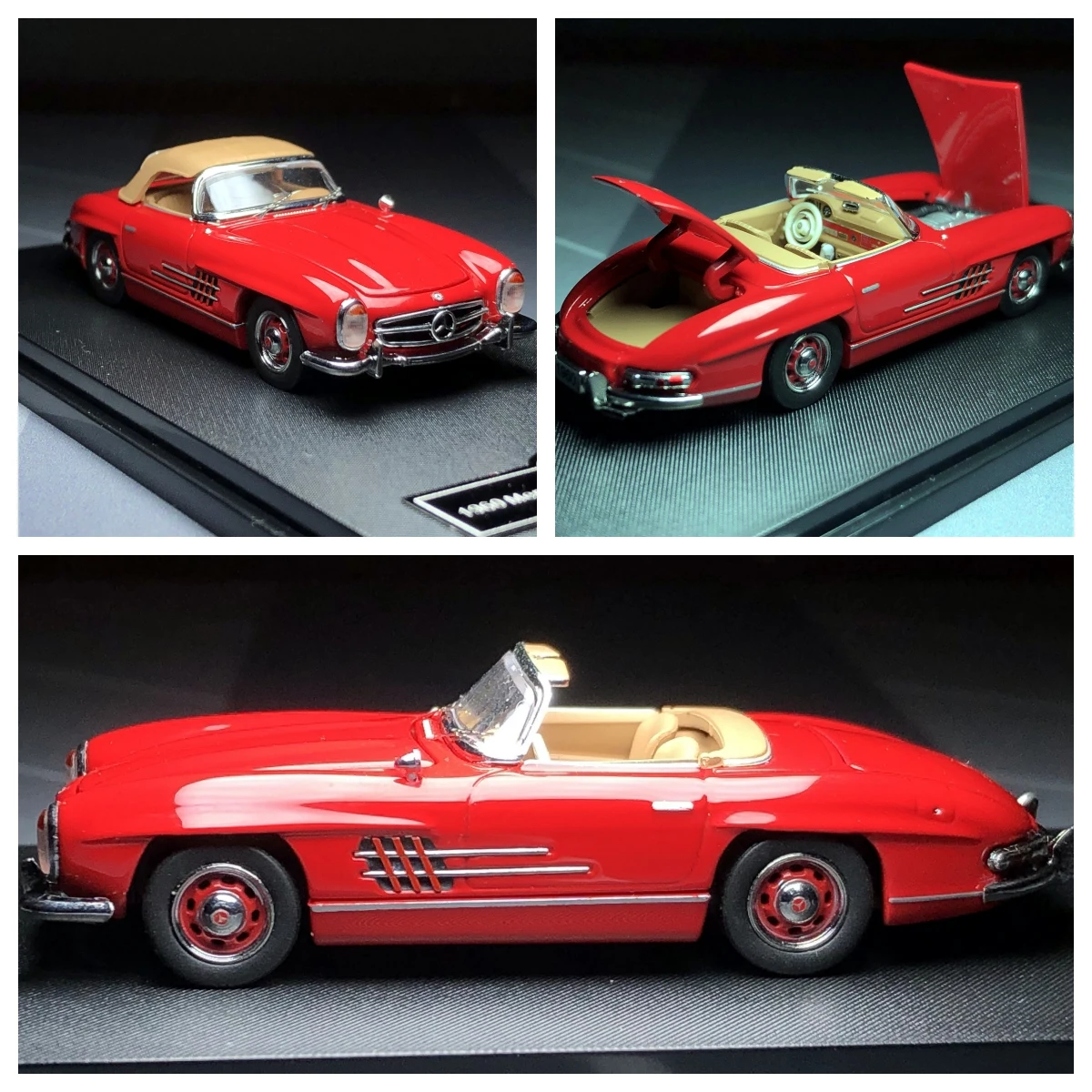 

GFCC 1:64 MB 300 SL Roadster Convertible Red soft top Diecast Model Car Collection Limited Edition Hobby Toys